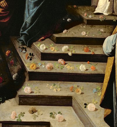 Strewing flowers (detail) by Francisco de Zurbaran